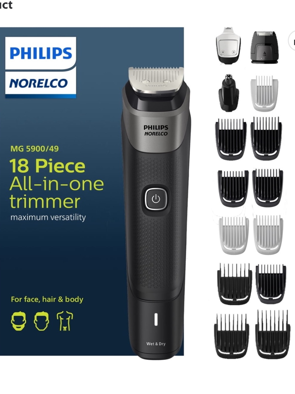 MG5900/49 18-Piece All-in-One Trimmer - Black